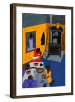 This Is a Family Living in Harlem, 1943-Jacob Lawrence-Framed Art Print