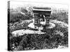 This is an Aerial View of the Arc De Triomphe-null-Stretched Canvas