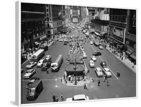 This is an Aerial View of Times Square from the New York Times Newspaper Tower Building-null-Framed Photographic Print