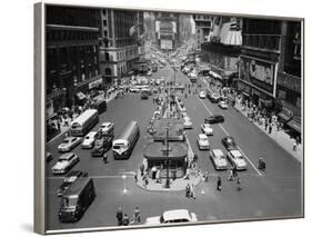 This is an Aerial View of Times Square from the New York Times Newspaper Tower Building-null-Framed Photographic Print