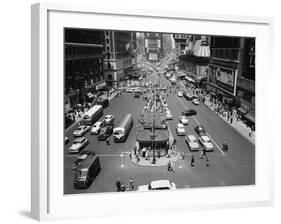 This is an Aerial View of Times Square from the New York Times Newspaper Tower Building-null-Framed Photographic Print