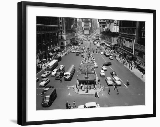 This is an Aerial View of Times Square from the New York Times Newspaper Tower Building-null-Framed Photographic Print