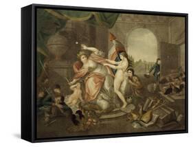 This Is Italy in Mournful Era of First Invasion, 1796, Allegory, Italy-null-Framed Stretched Canvas