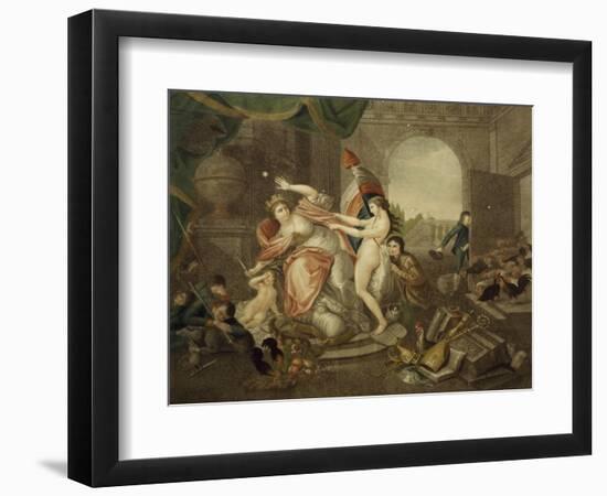 This Is Italy in Mournful Era of First Invasion, 1796, Allegory, Italy-null-Framed Giclee Print