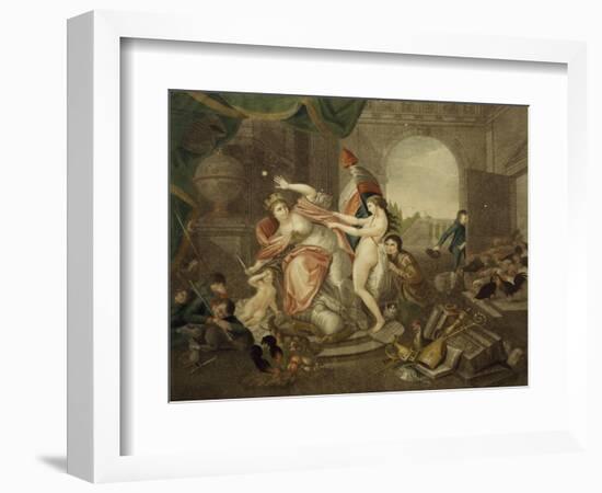 This Is Italy in Mournful Era of First Invasion, 1796, Allegory, Italy-null-Framed Giclee Print