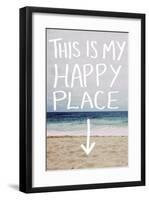 This Is My Happy Place (Beach)-Leah Flores-Framed Giclee Print