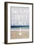 This Is My Happy Place (Beach)-Leah Flores-Framed Giclee Print