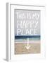 This Is My Happy Place (Beach)-Leah Flores-Framed Giclee Print