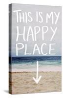 This Is My Happy Place (Beach)-Leah Flores-Stretched Canvas