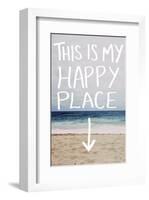 This Is My Happy Place (Beach)-Leah Flores-Framed Art Print