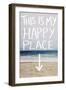 This Is My Happy Place (Beach)-Leah Flores-Framed Art Print