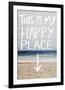 This Is My Happy Place (Beach)-Leah Flores-Framed Art Print