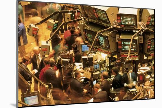 This Is the Interior of the New York Stock Exchange on Wall Street-null-Mounted Photographic Print