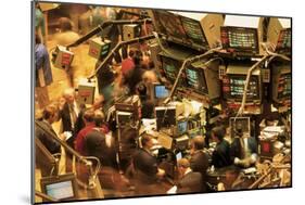 This Is the Interior of the New York Stock Exchange on Wall Street-null-Mounted Photographic Print