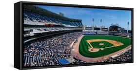 This Is the New Comiskey Park Stadium. Playing are the White Sox Vs the Texas Rangers-null-Framed Stretched Canvas