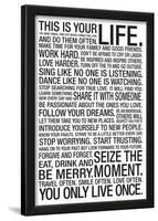This Is Your Life Motivational Poster-null-Lamina Framed Poster
