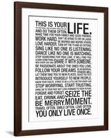 This Is Your Life Motivational Poster-null-Framed Art Print