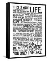 This Is Your Life Motivational Poster-null-Framed Stretched Canvas