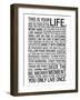 This Is Your Life Motivational Poster-null-Framed Art Print