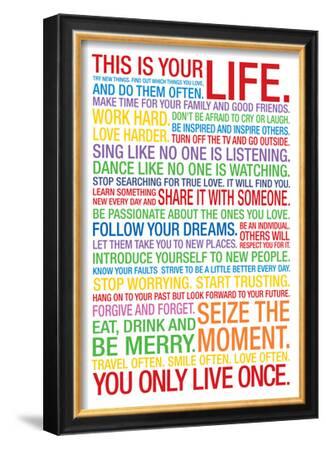 This Is Your Life--Framed Poster