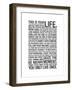 This Is Your Life-null-Framed Art Print