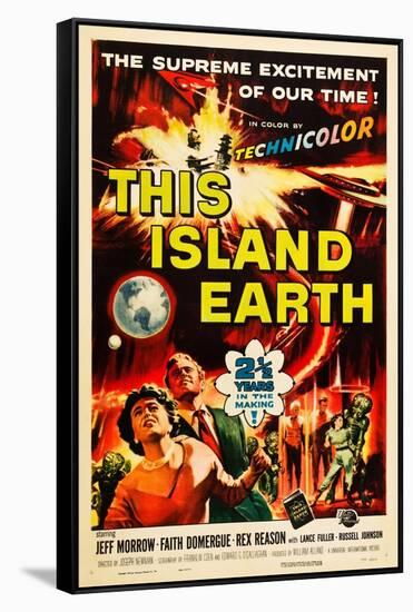 THIS ISLAND EARTH, Faith Domergue, Rex Reason, Jeff Morrow, 1955-null-Framed Stretched Canvas