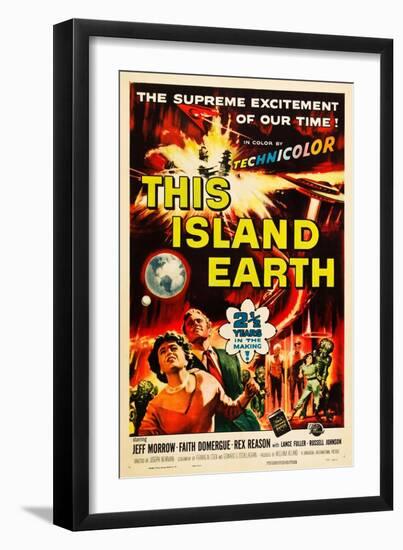 THIS ISLAND EARTH, Faith Domergue, Rex Reason, Jeff Morrow, 1955-null-Framed Art Print