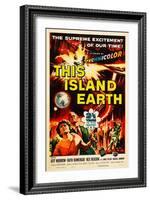 THIS ISLAND EARTH, Faith Domergue, Rex Reason, Jeff Morrow, 1955-null-Framed Art Print