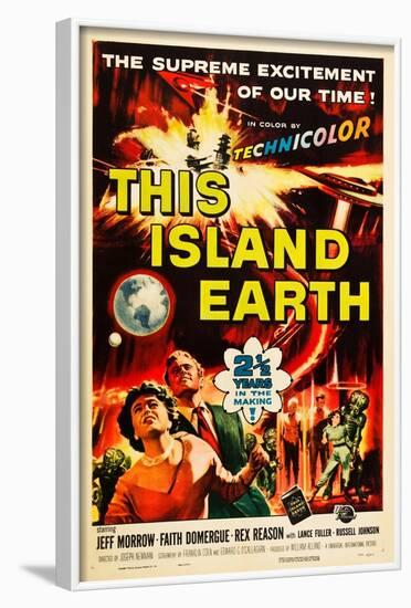 THIS ISLAND EARTH, Faith Domergue, Rex Reason, Jeff Morrow, 1955-null-Framed Art Print