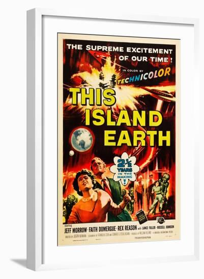 THIS ISLAND EARTH, Faith Domergue, Rex Reason, Jeff Morrow, 1955-null-Framed Art Print