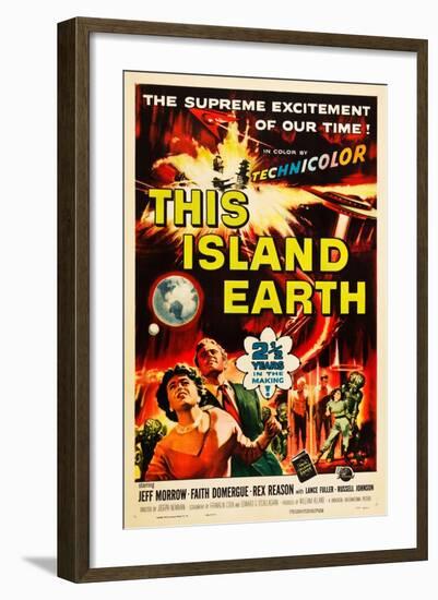 THIS ISLAND EARTH, Faith Domergue, Rex Reason, Jeff Morrow, 1955-null-Framed Art Print