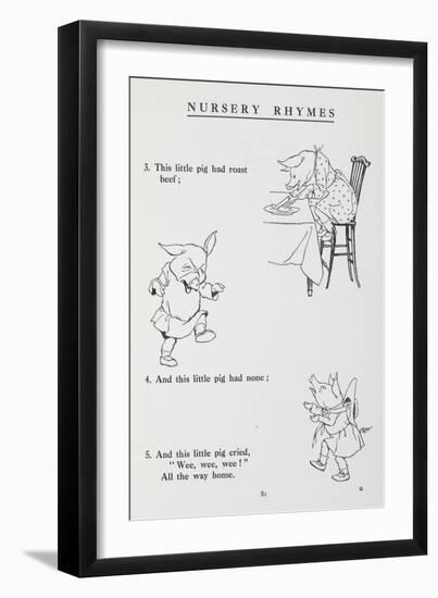 This Little Pig Went To Market - Nursery Rhyme-Arthur Rackham-Framed Giclee Print