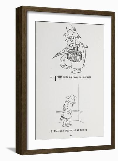 This Little Pig Went To Market - Nursery Rhyme-Arthur Rackham-Framed Giclee Print