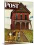 "This Old House," Saturday Evening Post Cover, May 18, 1946-John Falter-Mounted Giclee Print