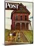 "This Old House," Saturday Evening Post Cover, May 18, 1946-John Falter-Mounted Giclee Print