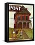 "This Old House," Saturday Evening Post Cover, May 18, 1946-John Falter-Framed Stretched Canvas