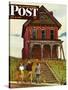 "This Old House," Saturday Evening Post Cover, May 18, 1946-John Falter-Stretched Canvas