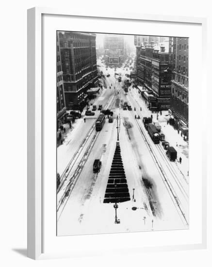 This Photograph Shows the View Looking North Over New York City's Times Square-null-Framed Photographic Print