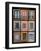 This poster captures interesting windows found throughout Portugal-Mallorie Ostrowitz-Framed Photographic Print