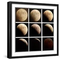 This Sequence of Photographs Shows the Total Eclipse of the Moon over Denver, Colorado-null-Framed Photographic Print