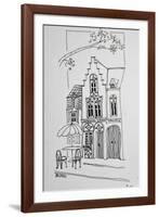 This street scene from beautiful, Bruges, Belgium is typical of Flemish architecture.-Richard Lawrence-Framed Photographic Print