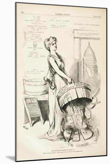 This Tub Has No Bottom to Stand On, 1875-Thomas Nast-Mounted Giclee Print