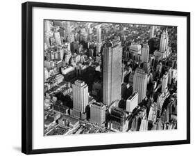 This View Shows the Western Front Along Sixth Avenue of the Nearly Completed Rockefeller Center-null-Framed Photographic Print