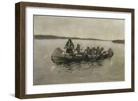 This Was a Fatal Embarkation, 1898-Frederic Remington-Framed Giclee Print