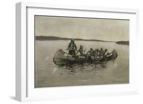 This Was a Fatal Embarkation, 1898-Frederic Remington-Framed Giclee Print