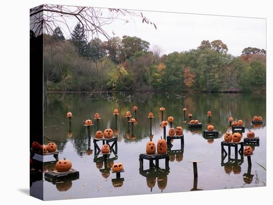 This Water Based Jack-O-Lantern Display in the Halloween Spectacular-Victoria Arocho-Stretched Canvas