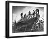 This Wooden Fishing Boat was Built by 60 People in 100 Days, WW2 Topsham Shipyard 1944-null-Framed Premium Photographic Print