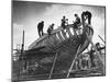 This Wooden Fishing Boat was Built by 60 People in 100 Days, WW2 Topsham Shipyard 1944-null-Mounted Premium Photographic Print