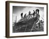 This Wooden Fishing Boat was Built by 60 People in 100 Days, WW2 Topsham Shipyard 1944-null-Framed Photographic Print