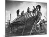 This Wooden Fishing Boat was Built by 60 People in 100 Days, WW2 Topsham Shipyard 1944-null-Mounted Photographic Print